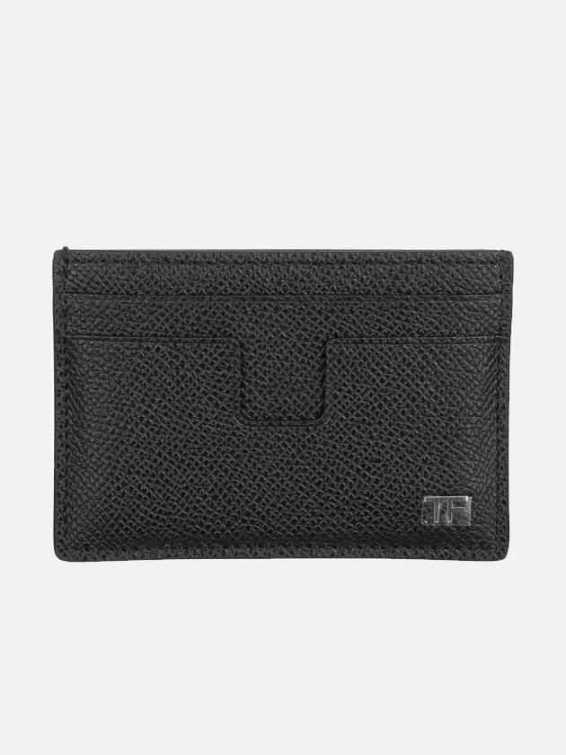 TF Logo Card Wallet Black - TOM FORD - BALAAN 4