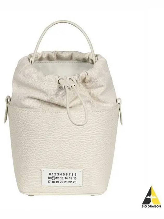 5AC Number Logo Texture Leather Bucket Bag Grey - MAISON MARGIELA - BALAAN 2