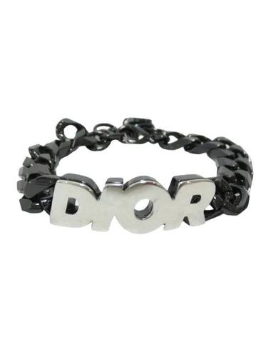 Chain Link Bracelet Black - DIOR - BALAAN 1