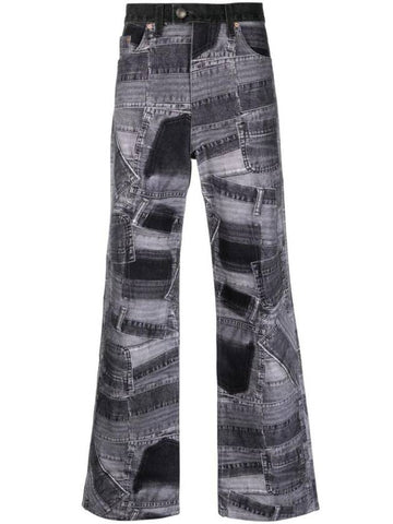 Patchwork Wide Jeans APA683MBLACK - ANDERSSON BELL - BALAAN 1