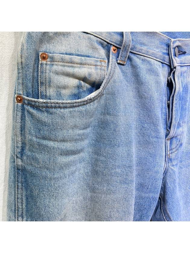 Men s 430368 Web Detail Light Blue Jeans Denim 35 - GUCCI - BALAAN 2