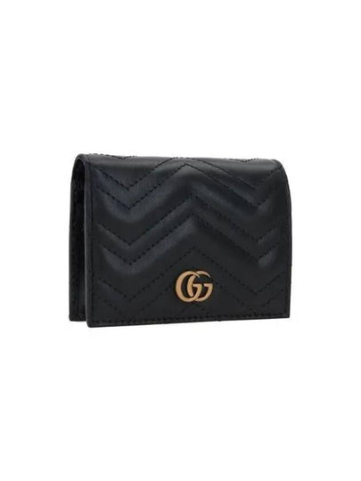 GG Marmont Matelasse Flap Card Wallet Black - GUCCI - BALAAN 2