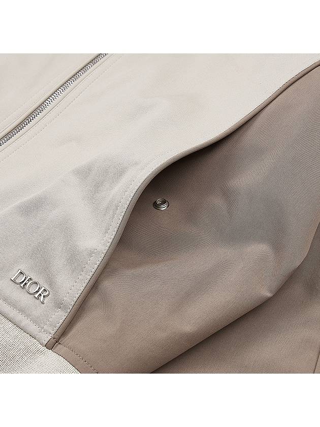 Cotton Canvas Bomber Jacket Beige - DIOR - BALAAN 9