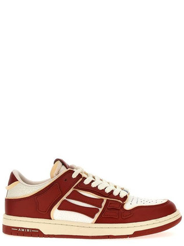 Amiri Red And White Leather Sneakers - AMIRI - BALAAN 1