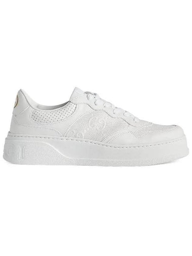 GG Emboss Low Top Sneakers White - GUCCI - BALAAN 1