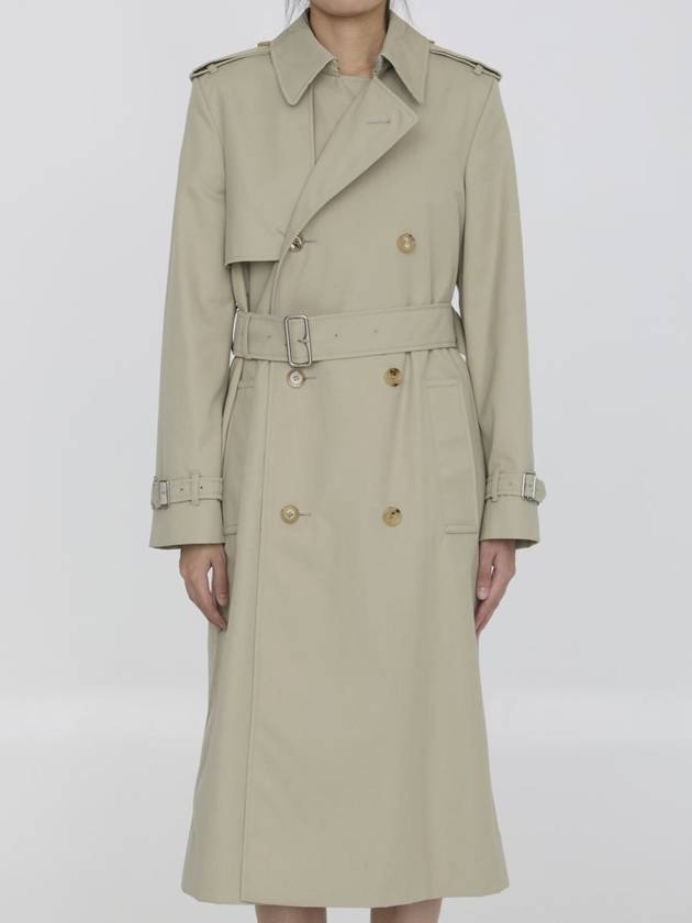 Cotton Blend Trench Coat Ivory - BURBERRY - BALAAN 2