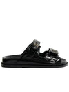 CC Logo Velcro Sandals Black - CHANEL - BALAAN 2