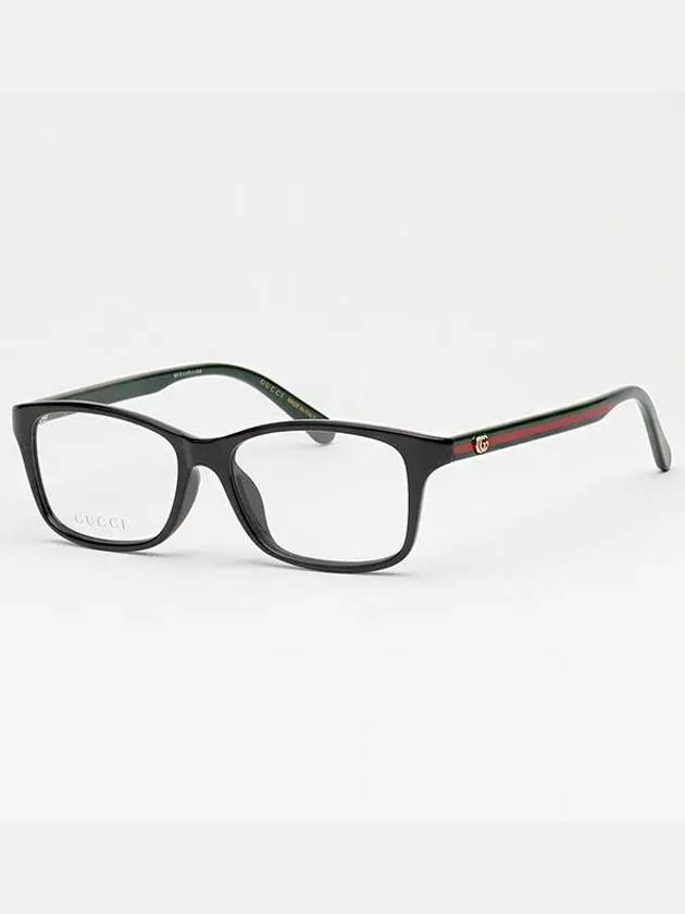 Eyewear Three Stripes Horn Rim Rectangle Eyeglasses Black - GUCCI - BALAAN 6