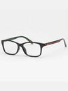 Eyewear Three Stripes Horn Rim Rectangle Eyeglasses Black - GUCCI - BALAAN 4