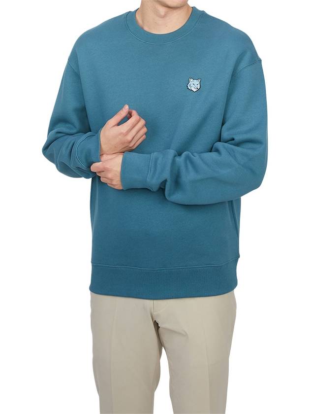 Bold Fox Head Cotton Sweatshirt Lake Blue - MAISON KITSUNE - BALAAN 5