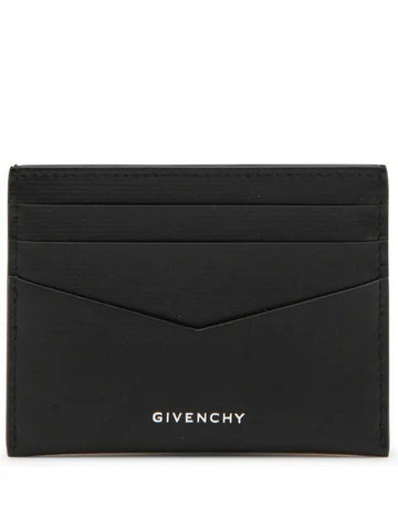 Leather Logo Card Wallet Black - GIVENCHY - BALAAN 1
