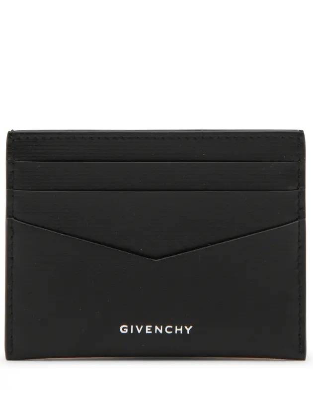 Leather Logo Card Wallet Black - GIVENCHY - BALAAN 1