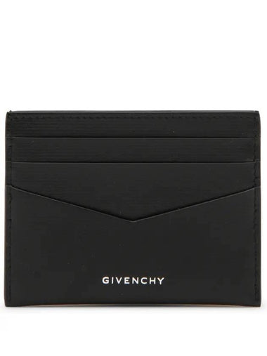 Logo Leather Card Wallet Black - GIVENCHY - BALAAN 1