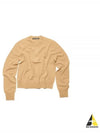 Face Patch Crop Cardigan Biscuit Beige - ACNE STUDIOS - BALAAN 2