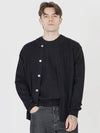 Silket Cable Round neck Cardigan Black - CHANCE'S NOI - BALAAN 3