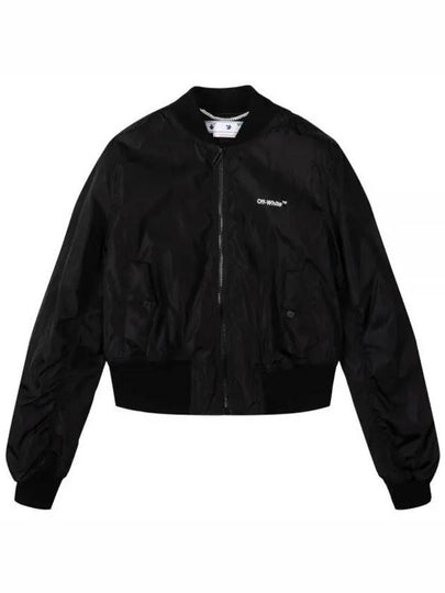 women's diagonal bomber jacket black - OFF WHITE - BALAAN 2