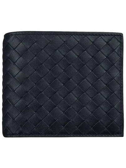 Men's Intrecciato Half Wallet Navy - BOTTEGA VENETA - BALAAN 2