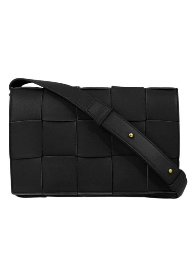 Large Intrecciato Cross Bag Black - BOTTEGA VENETA - BALAAN 1