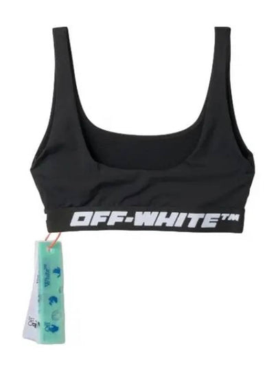 Logo Band Sports Bra Black - OFF WHITE - BALAAN 2