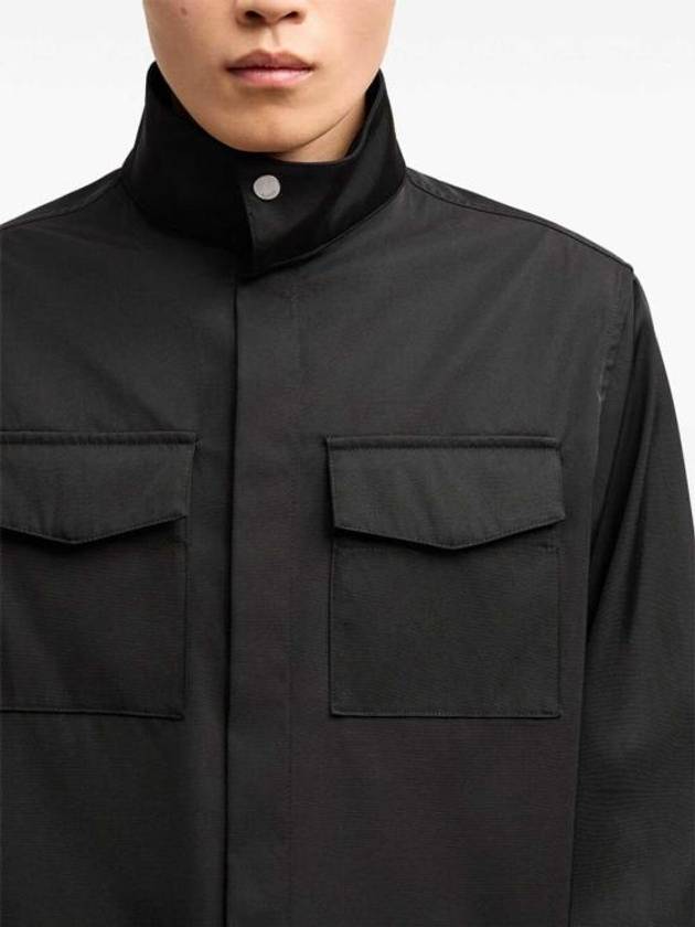 High Collar Long Sleeve Shirt Black - AMI - BALAAN 7