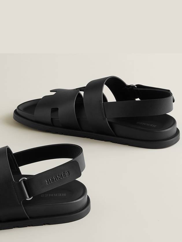 Genius Calfskin Sandals Black - HERMES - BALAAN 6