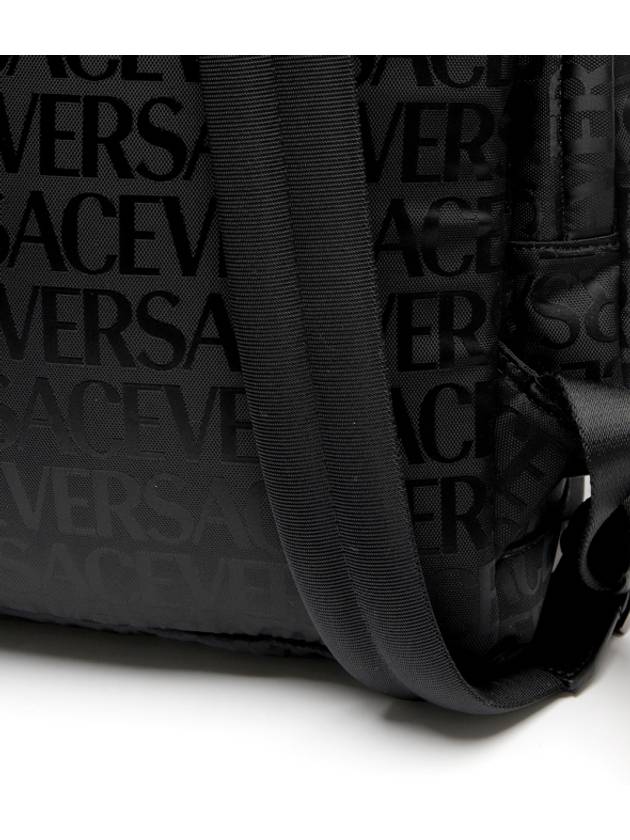 All Over Logo Print Nylon Backpack Black - VERSACE - BALAAN 9