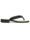 CC Logo Double String Flip Flops Black - CHANEL - BALAAN 2