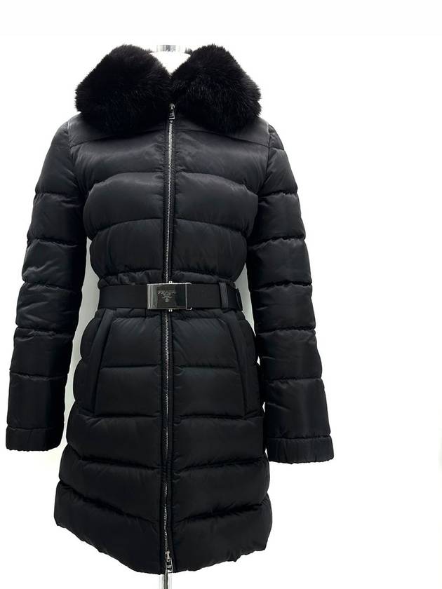 Women s Belt Fur Long Padded Jumper - PRADA - BALAAN 1