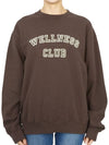 Wellness Club Flock Crew Neck Cotton Sweatshirt Brown - SPORTY & RICH - BALAAN 4