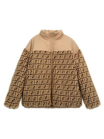 Kids Goose Down Padding Beige - FENDI - BALAAN 1