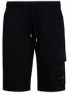 Light Fleece Utility Shorts Black - CP COMPANY - BALAAN 2