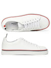 Tennis Vitello Calf Leather Low Top Sneakers White - THOM BROWNE - BALAAN 6