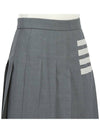 4 Bar Logo Plain Weave Wool Pleated Skirt Grey - THOM BROWNE - BALAAN 11