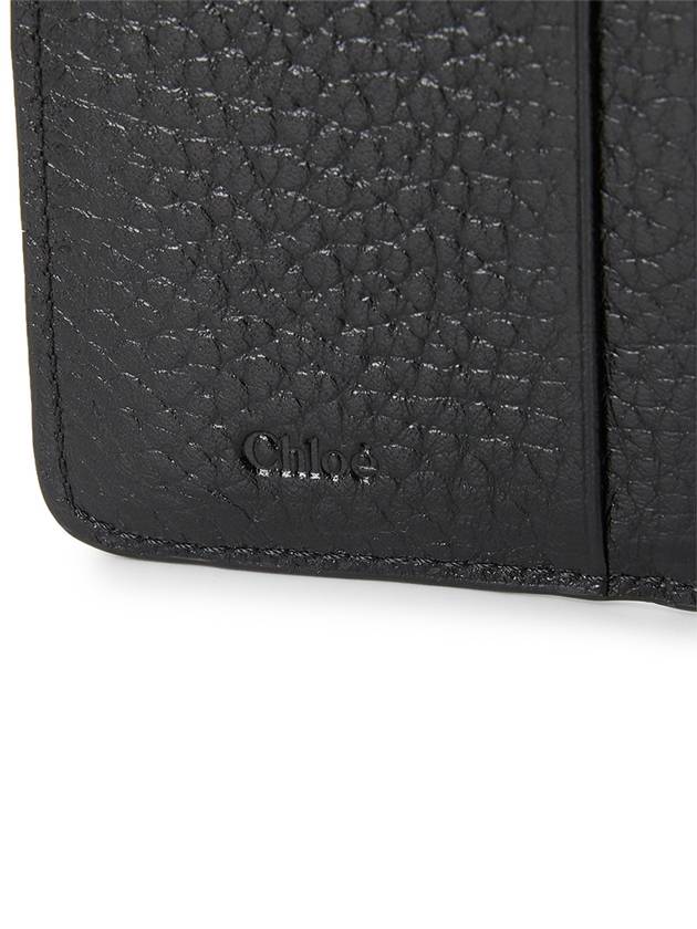 Logo Calfskin Half Wallet Black - CHLOE - BALAAN 7