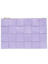 Intrecciato Cassette Clutch Bag Purple - BOTTEGA VENETA - BALAAN 1