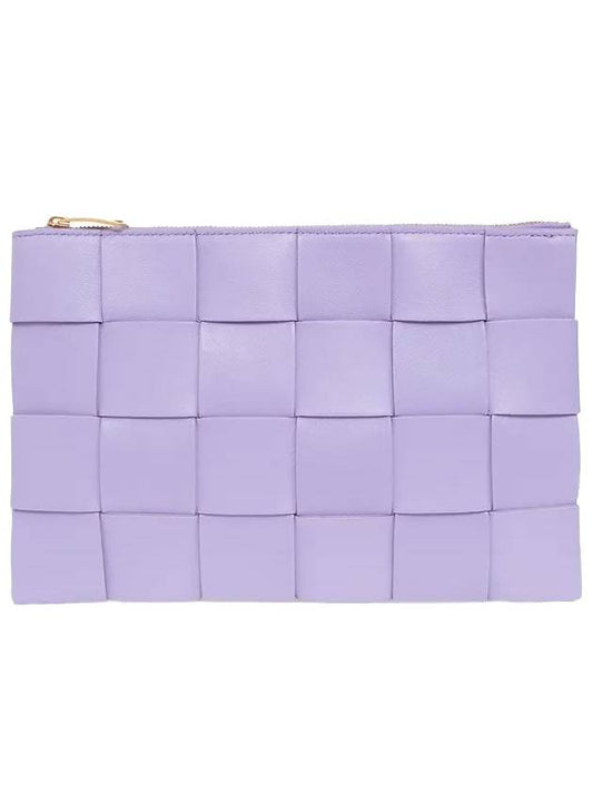 Intrecciato Clutch Bag Purple - BOTTEGA VENETA - BALAAN.