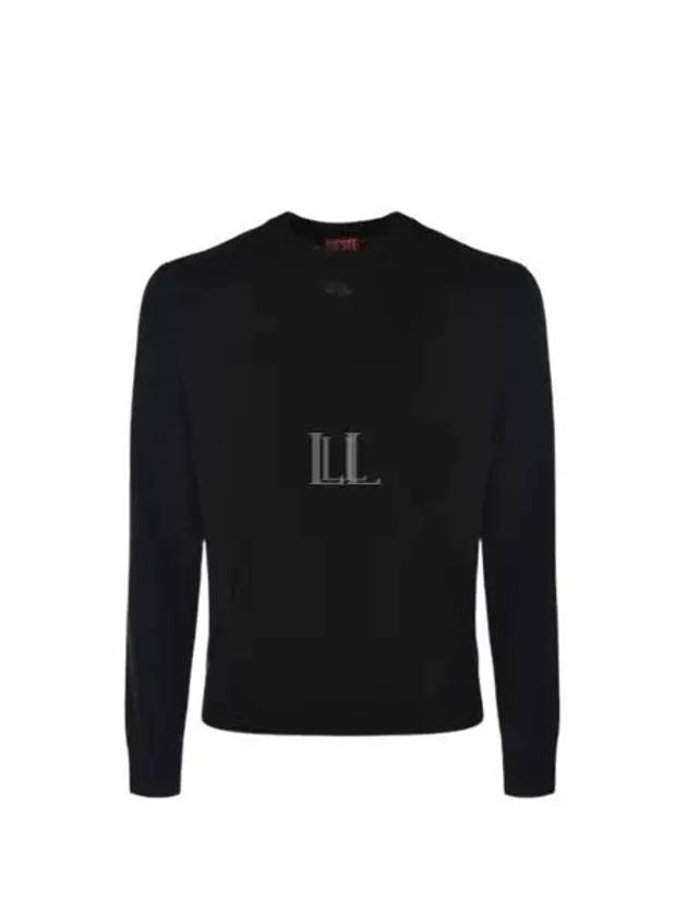 K-Vieri Logo Embroidery Sweatshirt Black - DIESEL - BALAAN 2