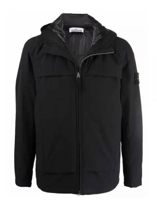 Wappen Patch Loft Soft Shell R Hooded Jacket Black - STONE ISLAND - BALAAN 2