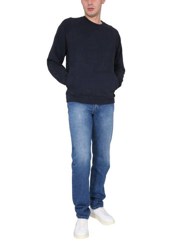 Men's Felpa Chiusa Girocollo Sweatshirt Navy - TEN C - BALAAN 1