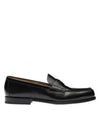 Brushed Leather Loafers Black - PRADA - BALAAN 2