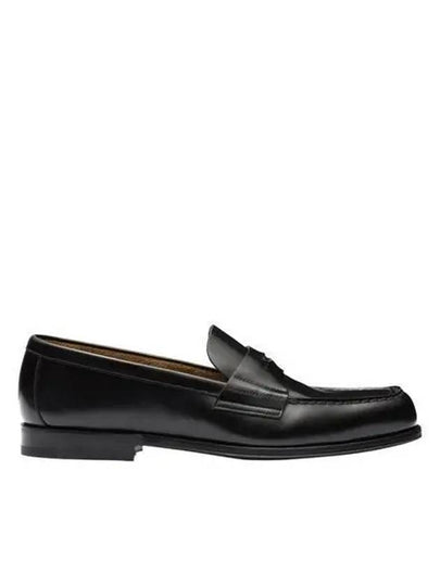 Brushed Leather Loafers Black - PRADA - BALAAN 2