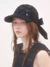 Back Ribbon Wire Cap Noir - BROWN HAT - BALAAN 2