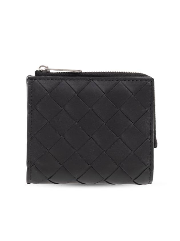 Intrecciato Bifold Calfskin Half Wallet Black - BOTTEGA VENETA - BALAAN 2