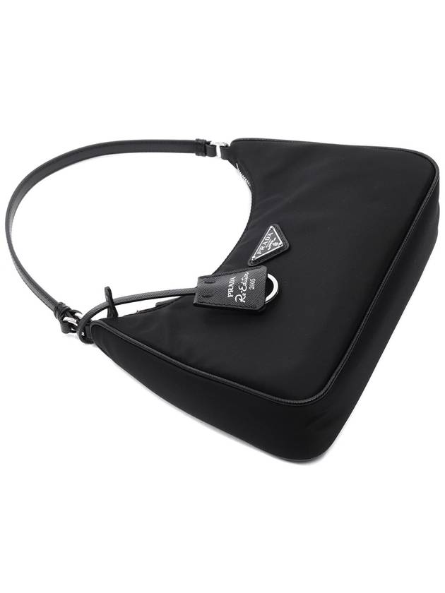 Re-Edition 2005 Silver Logo Re-Nylon Saffiano Mini Shoulder Bag Black - PRADA - BALAAN 6