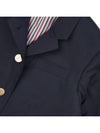 Plain Weave Slim Fit Wool Bland Blazer Jacket Navy - THOM BROWNE - BALAAN 8