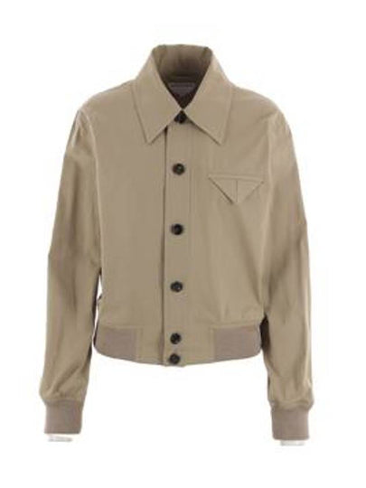 Button Cotton Jacket Beige - BOTTEGA VENETA - BALAAN 2