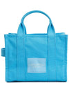 Logo Small Canvas Tote Bag Blue - MARC JACOBS - BALAAN 4