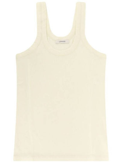 Ribbed Cotton Sleeveless Lemon Glaze - LEMAIRE - BALAAN 2