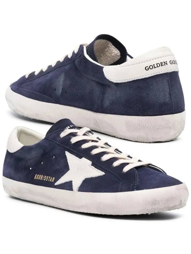 Superstar Suede Low Top Sneakers Navy - GOLDEN GOOSE - BALAAN 2