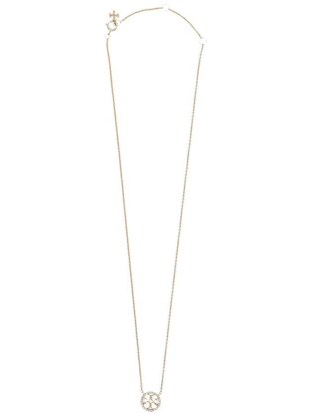 Miller Pave Logo Delicate Necklace Gold - TORY BURCH - BALAAN 2